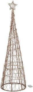 Wicker Large Led Christmas Tree with Star