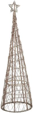 Wicker Large Led Christmas Tree with Star