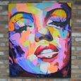 Women Face Hand Painting Canvas Wall Art - 7459 - Fabric