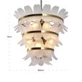 Ameline Chandelier - Antique Brass - Glass and Metal