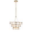 Cealora Chandelier - Round - White and Brass - Resin and Metal