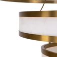 Cealora Chandelier - Round - White and Brass - Resin and Metal
