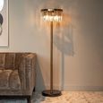 Dagmar Glass and Bronze Metal Floor Lamp
