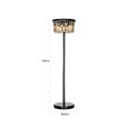 Dagmar Glass and Black Metal Floor Lamp