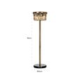 Dagmar Glass and Bronze Metal Floor Lamp