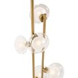 Luva Glass and Gold Metal Floor Lamp