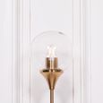Arriba Wall Light - Satin Gold and Glass Ball