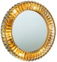 Becky Crystal and Gold Round Wall Lamp