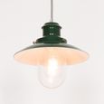 Fishermans Ceiling Light - British Green Painted Metal
