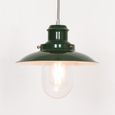 Fishermans Ceiling Light - British Green Painted Metal