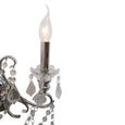 2 Branch Cut Glass Chandelier Wall Light - Chrome