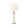 Table Lamp - Cream Linen and Tapioca Clear Glass