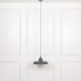 Factory Style Pendant Light - Grey Painted Metal - 46cm