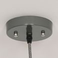 Factory Style Pendant Light - Grey Painted Metal - 46cm