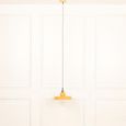 Factory Style Pendant Light - Mustard Yellow Painted Metal - 36cm