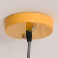Factory Style Pendant Light - Mustard Yellow Painted Metal - 46cm