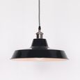 Factory Style Pendant Light - Royal Blue Painted Metal - 36cm