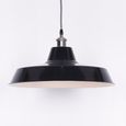 Factory Style Pendant Light - Royal Blue Painted Metal - 46cm