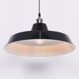 Factory Style Pendant Light - Royal Blue Painted Metal - 46cm