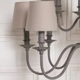 French Style Chandelier with Shade - Grey - 12 Branch