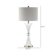 Table Lamp - Grey Linen and Crystal