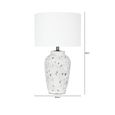Table Lamp - Grey and White Polyresin