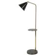 Amelie Floor Lamp - Grey Metal with Table