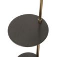 Amelie Floor Lamp - Grey Metal with Table