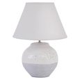 Skyline Table Lamp - White and Grey Ceramic - Small