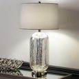 Table Lamp - Mercury Grey Shade - Silver Glass - Set of 2