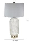 Table Lamp - Mercury Grey Shade - Silver Glass - Set of 2