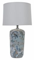 Delia Ceramic Table Lamp - Blue - Large