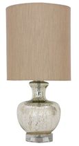 Tami Glass Table Lamp - Silver Tones - Set of 2