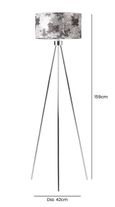 Floor Lamp - Tripod - White Linen Shade