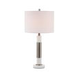 Table Lamp - White Linen and Ceramic