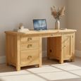 Salisbury Premium Double Desk - Oak