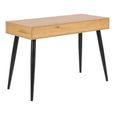 Neptun Office Desk - 3 Drawer - Oak and Black