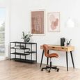 Neptun Office Desk - 3 Drawer - Oak and Black