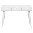 Neptun Office Desk - 3 Drawer - White