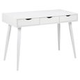 Neptun Office Desk - 3 Drawer - White