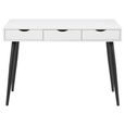 Neptun Office Desk - 3 Drawer - White and Black