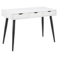 Neptun Office Desk - 3 Drawer - White and Black