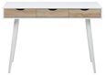 Neptun Office Desk - 3 Drawer - White and Sonoma Oak