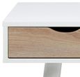Neptun Office Desk - 3 Drawer - White and Sonoma Oak