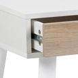 Neptun Office Desk - 3 Drawer - White and Sonoma Oak