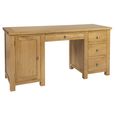Appleby Desk - 4 Drawer Double - 1 Door - Oak
