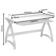 Curve Computer Desk - Grey - 1300 - PC201