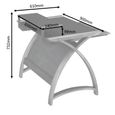 Curve Computer Desk - Grey - 900 - PC201