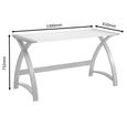 Curve Laptop Table - Grey - 1300LT - PC201