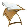 Curve Computer Desk - Oak - PC201 900